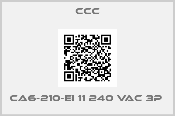 ccc-CA6-210-EI 11 240 VAC 3P 