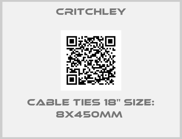 Critchley-CABLE TIES 18" SIZE: 8X450MM 