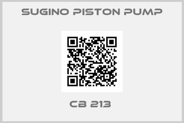 Sugino Piston pump-CB 213 