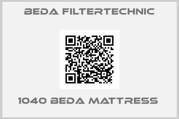 Beda Filtertechnic-1040 BEDA MATTRESS 