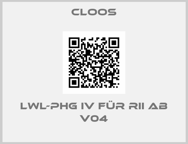 Cloos-LWL-PHG IV für RII ab V04