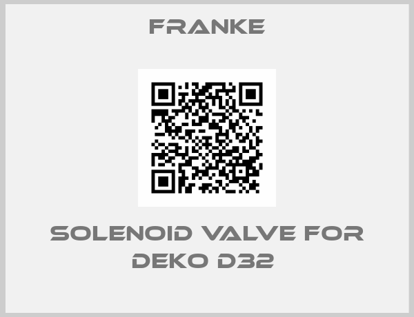 Franke-Solenoid valve for DEKO D32 