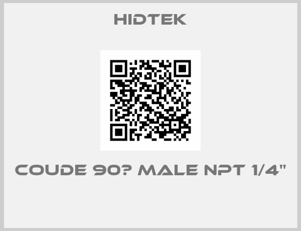 Hidtek-COUDE 90 MALE NPT 1/4" 