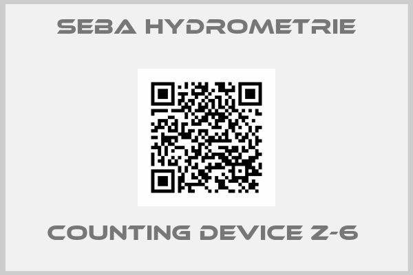 Seba Hydrometrie-COUNTING DEVICE Z-6 