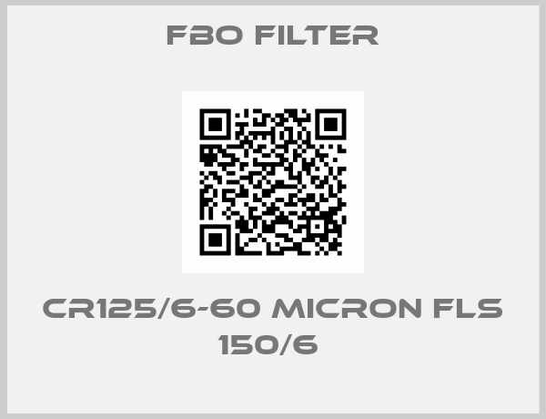 FBO Filter-CR125/6-60 MICRON FLS 150/6 