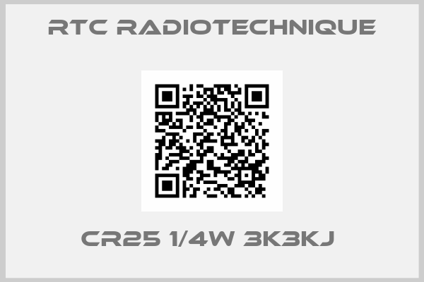 Rtc Radiotechnique-CR25 1/4W 3K3KJ 