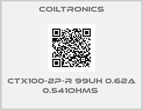 Coiltronics-CTX100-2P-R 99UH 0.62A 0.541OHMS 