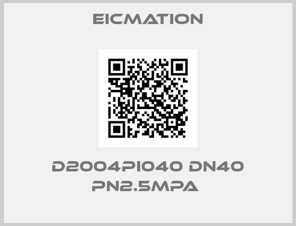 Eicmation-D2004PI040 DN40 PN2.5MPA 