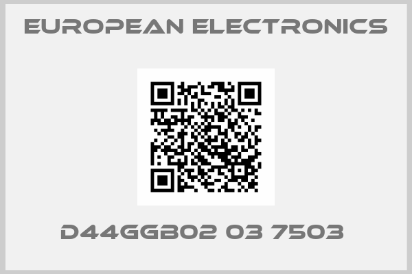 European Electronics-D44GGB02 03 7503 