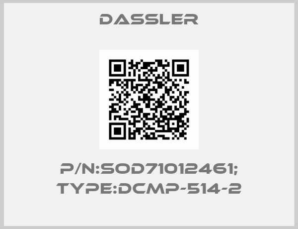 Dassler-P/N:SOD71012461; Type:DCMP-514-2