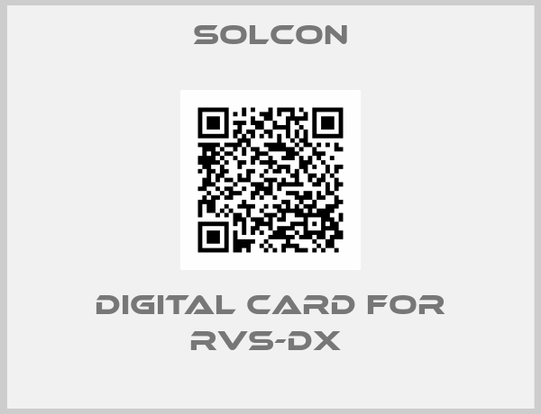 SOLCON-DIGITAL CARD FOR RVS-DX 