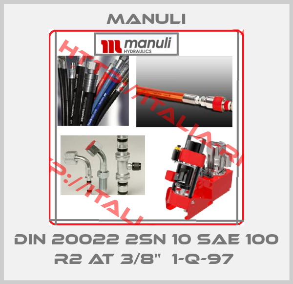 Manuli-DIN 20022 2SN 10 SAE 100 R2 AT 3/8"  1-Q-97 