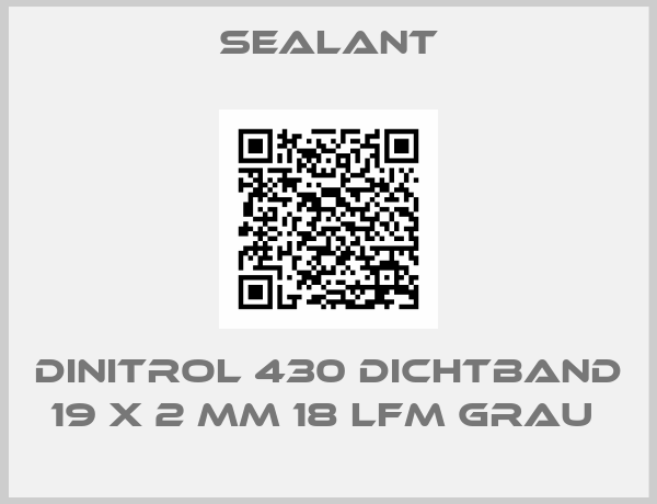 Sealant-DINITROL 430 DICHTBAND 19 X 2 MM 18 LFM GRAU 