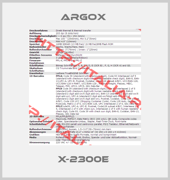 ARGOX -X-2300E 