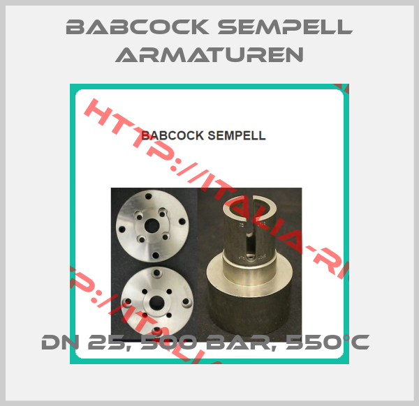 Babcock sempell Armaturen-DN 25, 500 BAR, 550°C 