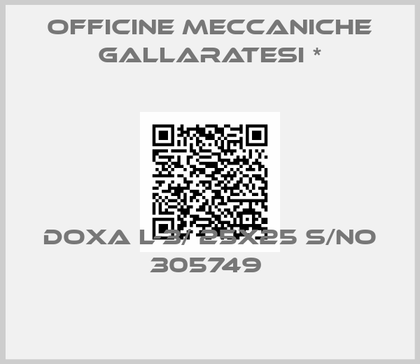 Officine Meccaniche Gallaratesi *-DOXA L-3/ 25X25 S/NO 305749 