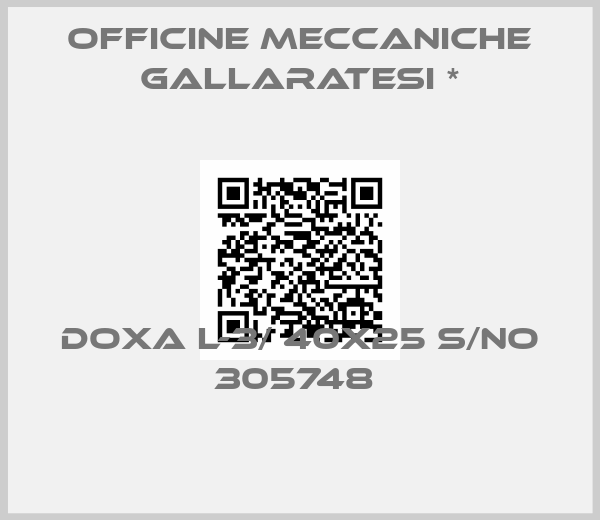 Officine Meccaniche Gallaratesi *-DOXA L-3/ 40X25 S/NO 305748 