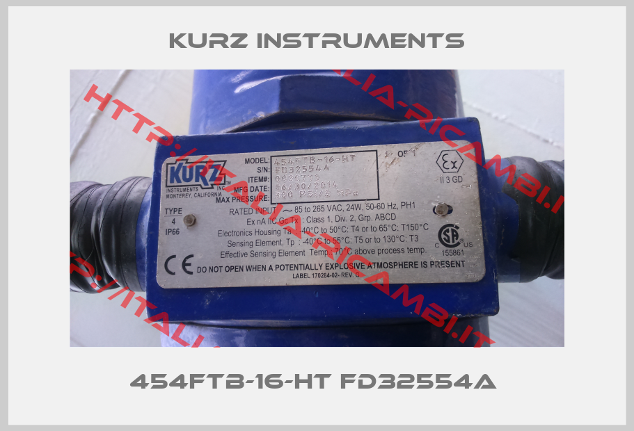 Kurz Instruments-454FTB-16-HT FD32554A 