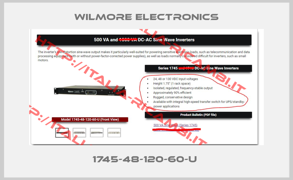 Wilmore Electronics-1745-48-120-60-U 
