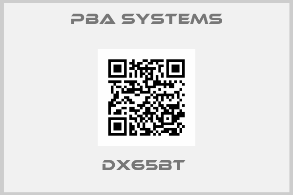 PBA Systems-DX65BT 