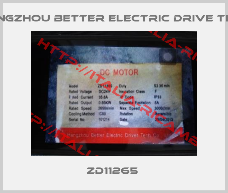 Hangzhou Better Electric Drive Tech-ZD11265 