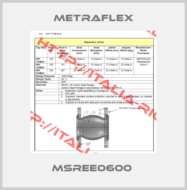 Metraflex-MSREE0600 