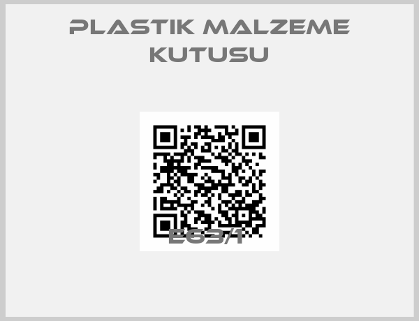 plastik malzeme kutusu-E63/1 