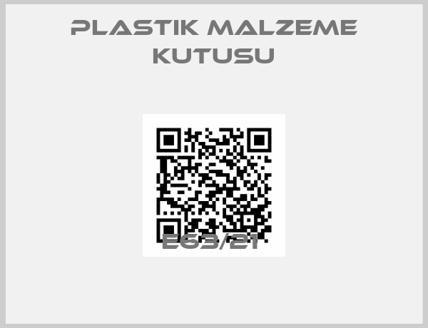 plastik malzeme kutusu-E63/21 