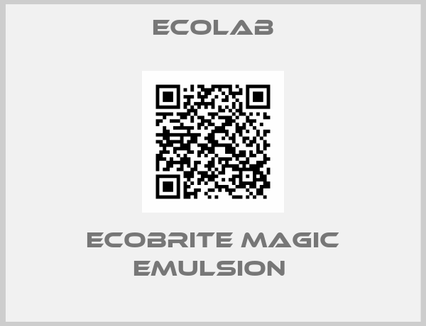 Ecolab-ECOBRITE MAGIC EMULSION 