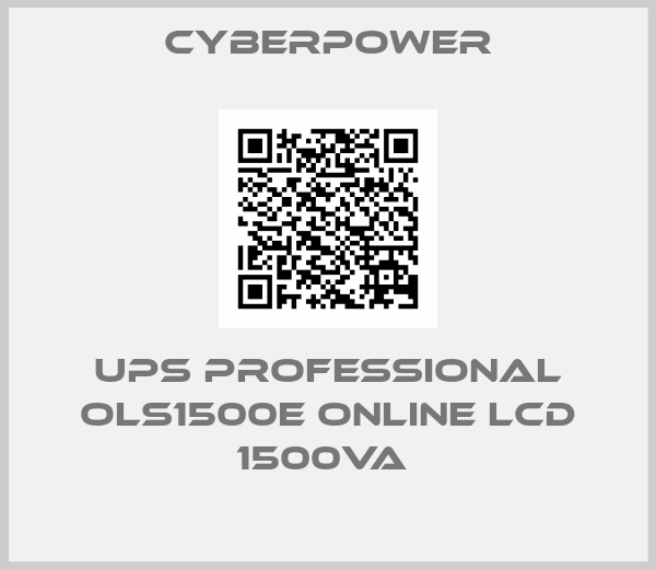 CyberPower-UPS Professional OLS1500E Online LCD 1500VA 