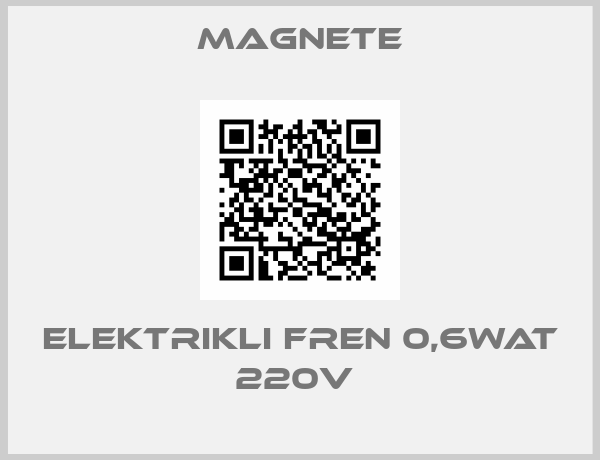 magnete-ELEKTRIKLI FREN 0,6WAT 220V 
