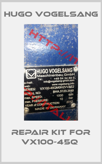 Hugo Vogelsang-Repair Kit For VX100-45Q 