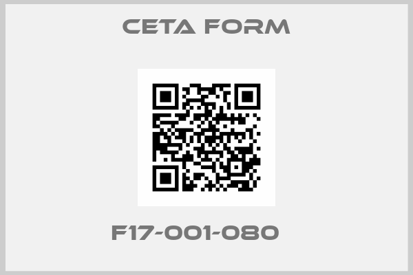 CETA FORM-F17-001-080   
