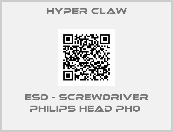 Hyper Claw-ESD - SCREWDRIVER PHILIPS HEAD PH0 