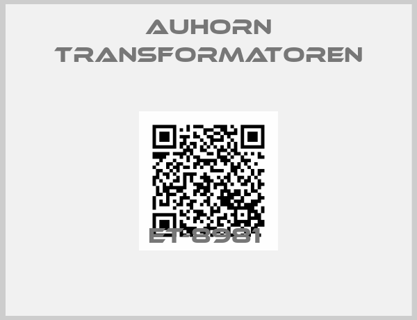 AUHORN Transformatoren-ET-8981 