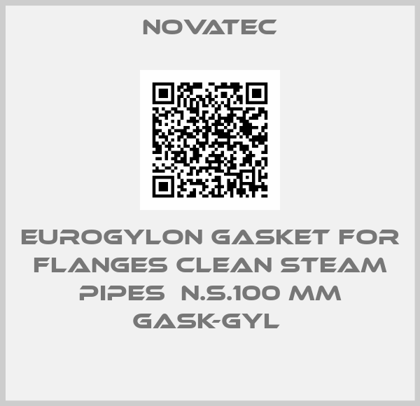 Novatec-EUROGYLON GASKET FOR FLANGES CLEAN STEAM PIPES  N.S.100 MM GASK-GYL 