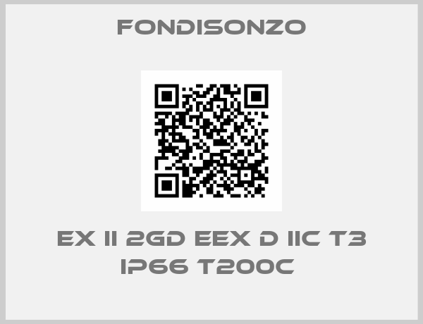 Fondisonzo-EX II 2GD EEX D IIC T3 IP66 T200C 