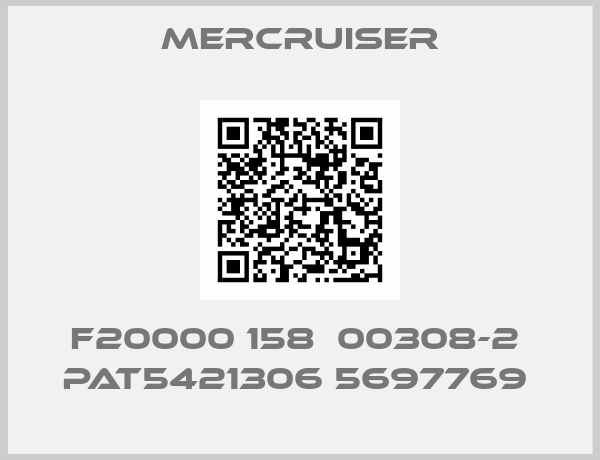 Mercruiser-F20000 158  00308-2  PAT5421306 5697769 