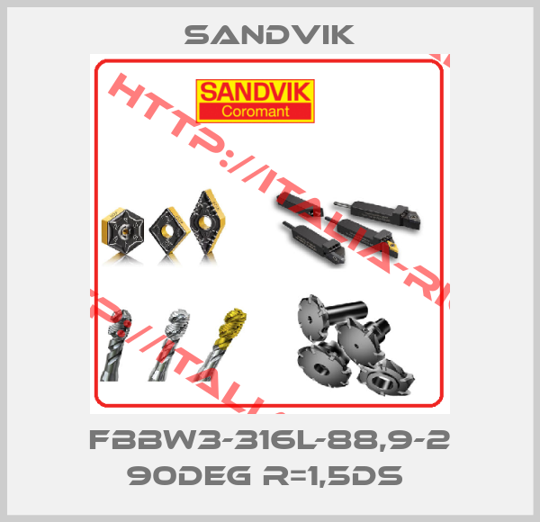 Sandvik-FBBW3-316L-88,9-2 90DEG R=1,5DS 