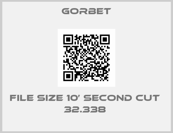 Gorbet-file size 10’ Second cut  32.338 