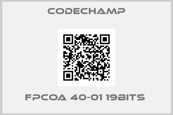 Codechamp-FPCOA 40-01 19BITS 