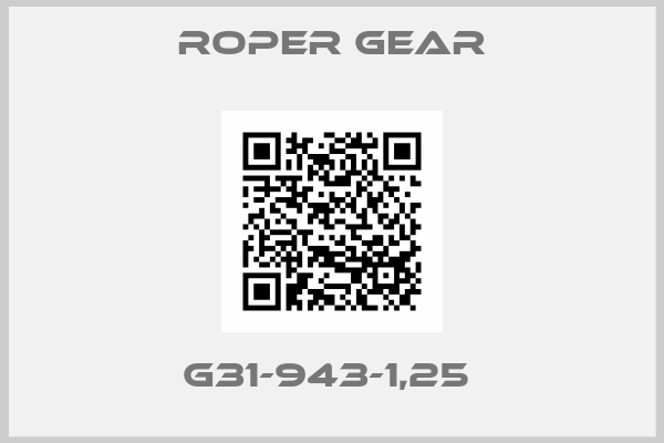 Roper gear-G31-943-1,25 