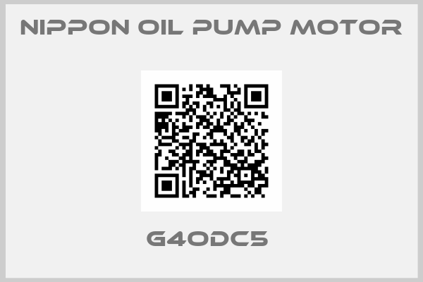 NIPPON OIL PUMP MOTOR-G4ODC5 