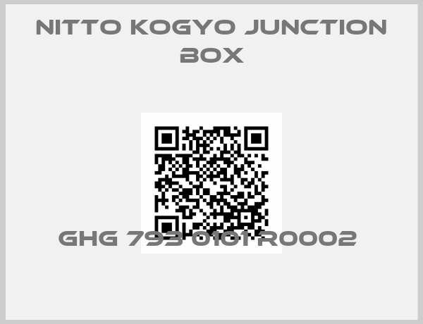 NITTO KOGYO junction Box-GHG 793 0101 R0002 