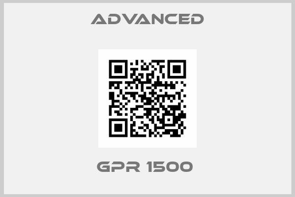 Advanced-GPR 1500 