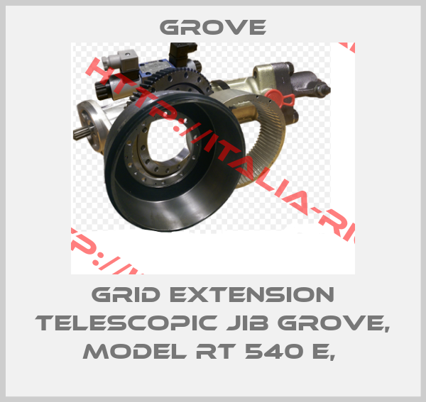 Grove-GRID EXTENSION TELESCOPIC JIB GROVE, MODEL RT 540 E, 
