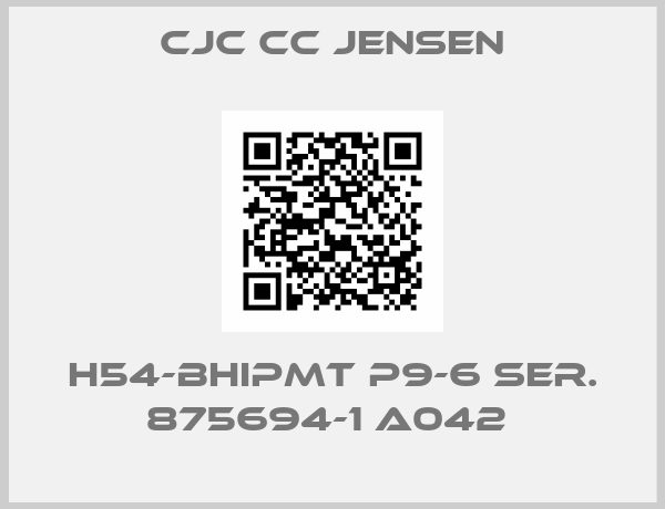 cjc cc jensen-H54-BHIPMT P9-6 SER. 875694-1 A042 