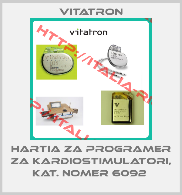 Vitatron-HARTIA ZA PROGRAMER ZA KARDIOSTIMULATORI, KAT. NOMER 6092 