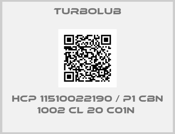 Turbolub-HCP 11510022190 / P1 CBN 1002 CL 20 C01N 