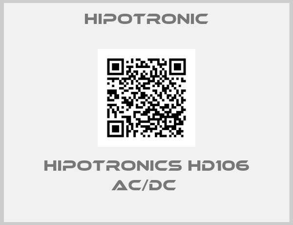 Hipotronic-HIPOTRONICS HD106 AC/DC 
